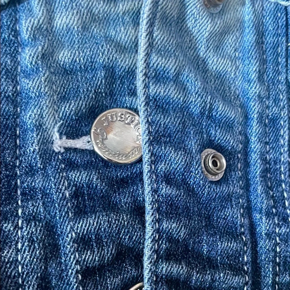 Justice Blue Ombre Denim Vest